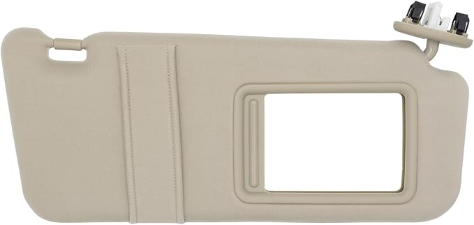 NHILES Right Passenger Side Sun Visor Fits for Toyota Camry 2007 2008 2009 2010 2011 Replacement Sun Shade with Light # 74310-33F30-E0 (Beige)