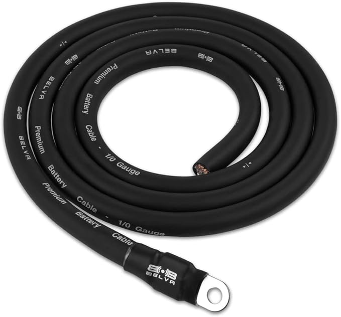 Belva BBG3KT 1/0 AWG Big 3 Upgrade Kit with CCA Wire for Audio Systems up to 250 Amps