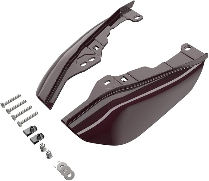 Advanblack 2024 RG Mid Frame Air Deflectors Compatible for Harley Touring Street Glide, Road King, Electra Glide, 2009-2025(Black Cherry/Black Cherry Pearl)