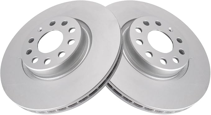 TRQ Front Brake Rotor Set Compatible with 2006-2020 Audi 2005-2023 Volkswagen