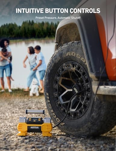 AstroAI Portable 160 PSI Heavy Duty Tire Inflator and AC to DC Converter 10A/120W/7.78FT/110V to12V Converter