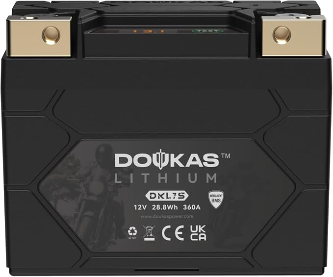 DKL7 YTX7S 360A LiFePO4 Motorcycle Lithium Battery, 12V 2.4Ah Powersports Battery, Compatible Jet Ski, Scooter