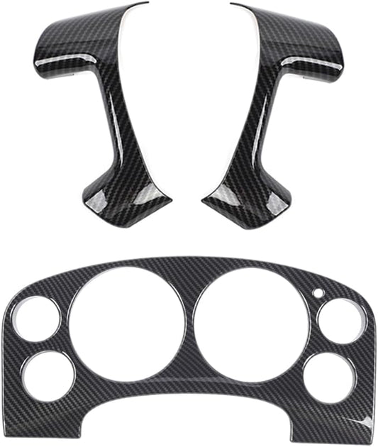 Hoolcar Steering Wheel & Dashboard Trim Cover for Chevrolet Silverado Avalanche Tahoe Suburban 2007-2013, Carbon Fiber