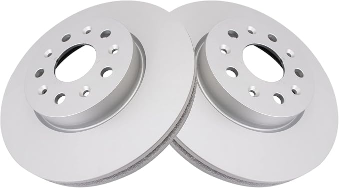 TRQ Front Brake Rotor Set G Coated Vented Compatible with 2014-2019 Cadillac CTS 2020-2023 CT5 2016-2022 Chevrolet Camaro