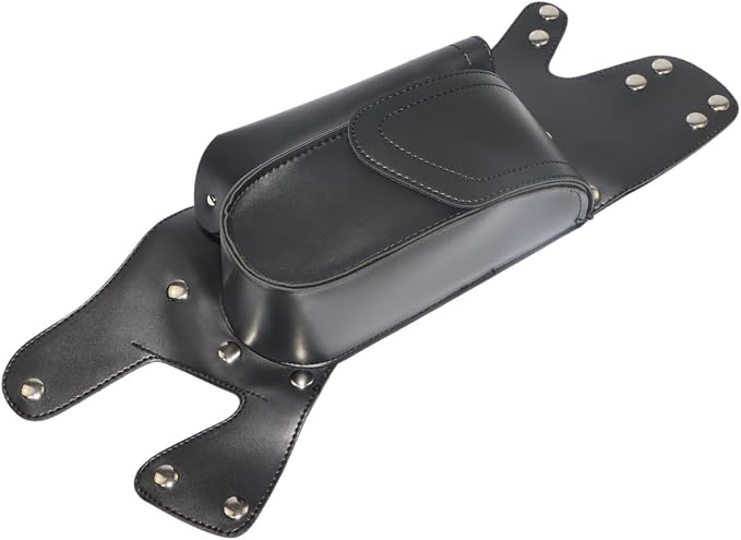 Motorcycle PU Leather Right Saddlebag Guard Bag with Water Bottle Holder For Harley Touring Road King Glide Electra Street Glide