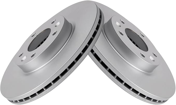 TRQ Front Brake Rotor Set G Coated Vented Compatible with 2006-2012 Ford Fusion 2007-2012 Lincoln MKZ 2006 Lincoln Zephyr 2006-2013 Mazda 6 2006-2011 Mercury Milan