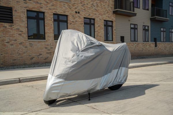 Dowco Guardian 26010-00 UltraLite Water Resistant Indoor/Outdoor Motorcycle Cover: Grey, Medium