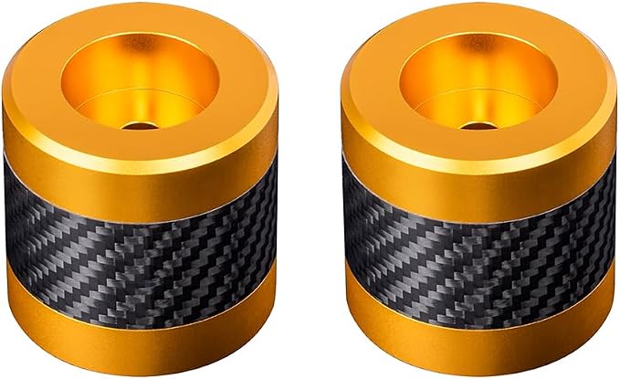 Advanblack Protek Machined CNC Alumium with Carbon Fiber Inlay Crash Bar Slider (Gold CNC w/Carbon Inlay)