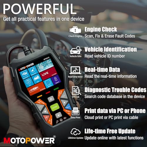 MOTOPOWER MP0515A 12V Car Battery Load Tester with MP69040