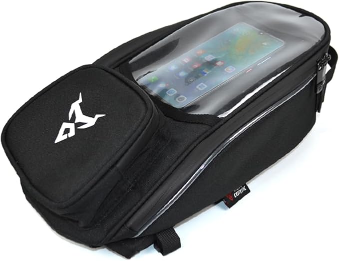 Waterproof Motorcycle Fuel Tank Bag,Strong Magnetic Bag,Moto Cycling Shoulder Single Pack for Outdoor Sports Riding Travel Handbag (Gray)