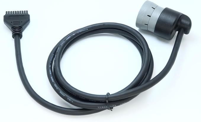 6Pin J1708 Cable for PT30 Device (Black, Male-to-Female, 12V DC, 1m)
