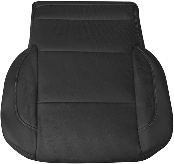 Black Driver Side Bottom Replacement Leather Seat Cover & Foam Cushion Compatible with Chevy Silverado Tahoe Suburban Avalanche GMC Sierra Yukon 2014-2019