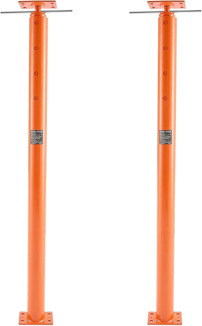 VEVOR House Floor Jacks, 2 Pack 54-150 Inch Height Range, 11200 lbs Max Load Capacity, Adjustable Support Beam Basement Jack Post Pole for Leveling, Lift Steel Telescoping Post for Temporary Support