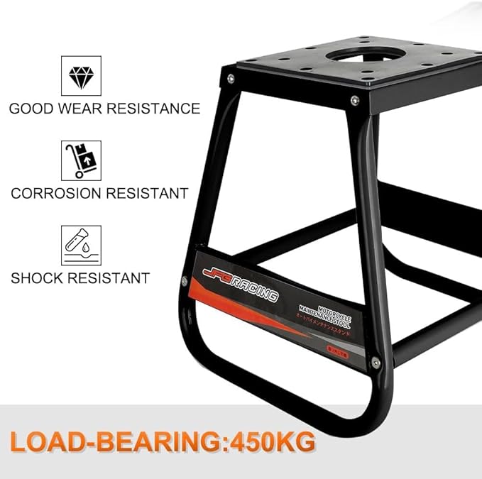 Dirt Bike Stand Detachable Stand Universal Anti-skid Maintenance Steel MX Heavy Duty for Most Motorcycle Dirt Bike Ebikes like Surron CR250 EXC 250 CRF230 YZ250F KX100 KLX110 and More-Black