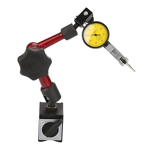 Dial Indicator,Flexible Strong Magnetic Stand Base Holder + Lever Dial Test Indicator for Surface Measuring