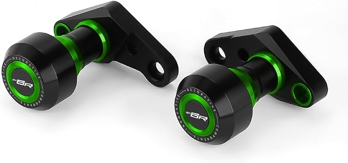 Motorcycle Frame Sliders Falling Protection Crash Protector CNC Compatible With Ninja ZX6R 2024 2025 2026 Engine Fairing Guards ZX636 Ninja636 ZX-6R ZX6R Accessories (Green)