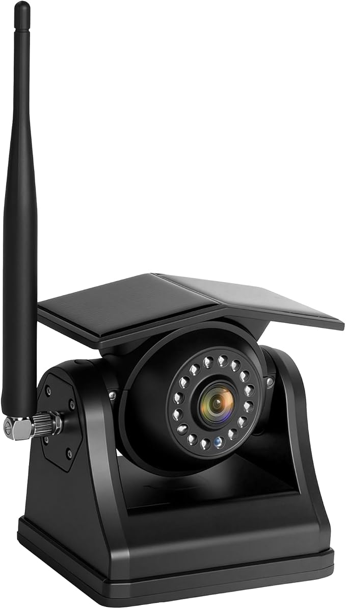 Solar Magnetic Sideview Camera, 9600mAh Rechargeable Battery, Compatible with AH7 & AT1 Series Wireless Backup Camera Systems (Models: AH7-1, AH7-2, AH7-3, AH7-4, AT3, AT4), AH7S