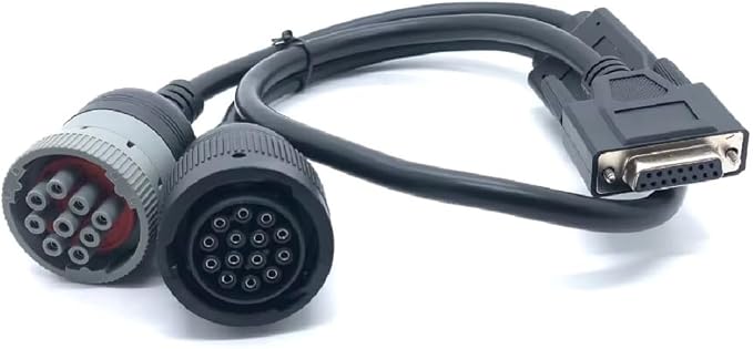 4576114 9 Pin Male and 14 Pin Female for CAT 3177485 ET3 Y Cable Truck Diagnostic Adapter Cable, Compatible with Heavy-Duty Trucks Bus Construction Machinery and Industrial Equipment