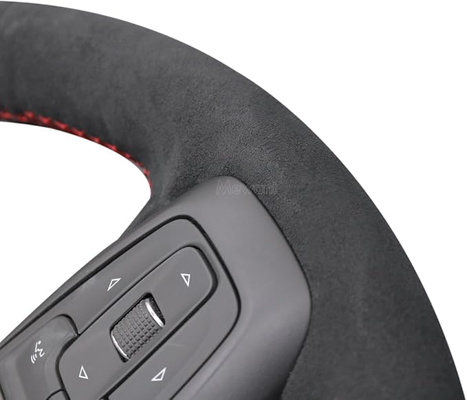 MEWANT Hand Stitch Car Steering Wheel Protector Wrap Cover for GMC Sierra 1500 2019-2023 / Sierra 1500 Limited 2022 / Sierra 2500 2020-2024 / Sierra 3500 2020-2024 / Yukon (XL) 2021-2023 Accessories