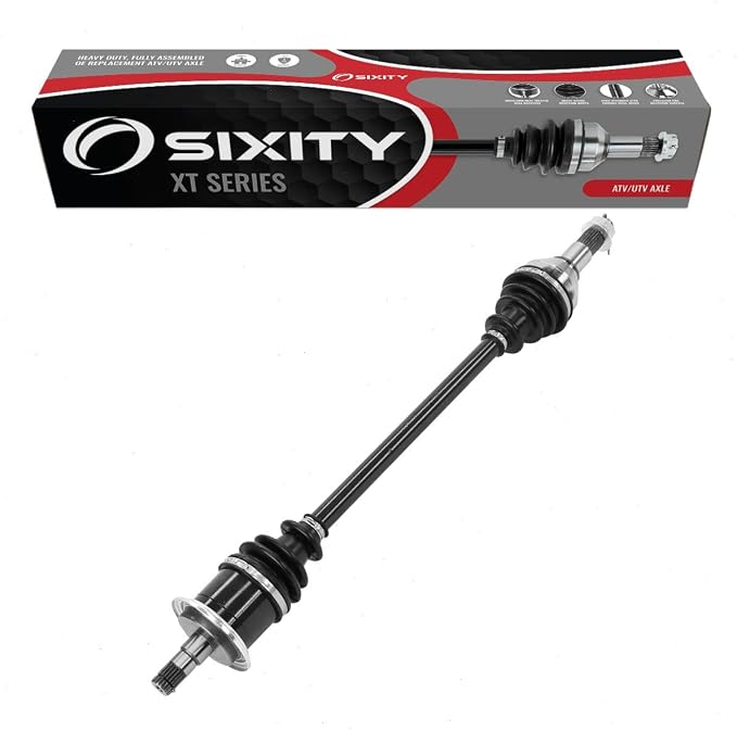 Sixity XT Front Left CV Axle for Can-Am Maverick 1000R X mr DPS Max 2014-18 | Complete axle assembly with a 5140 chrome steel shaft, inboard and outboard CV joints, fully assembled
