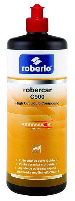 Roberlo ROBERCAR C900 High Cut Liquid Compound - 1KG Advanced Buffing Compound, Cutting Compound, and Polishing Compound for Automotive, High Performance Rubbing Compound