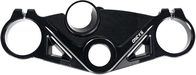 ONE.K.S Motorcycle Triple Tree Forks Top Clamp Front End Upper Top Steering Clamp Fit for Kw-asaki ZX6R 2019-2026 European Version Triple Tree Uplink CNC Aluminum (Black)