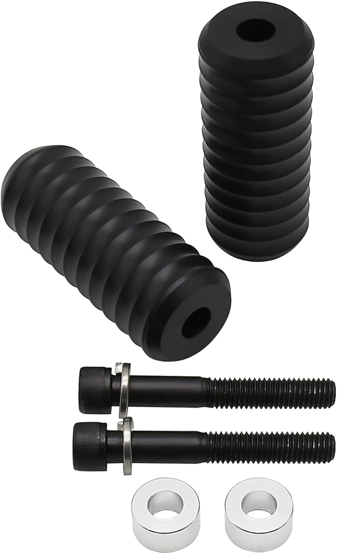 4" Upper Shock Mount Frame Sliders Falling Crash Protector Guards Falling Side Protector No Cut Kits Fit for Sportster XL883 XL1200 2004-2022(Gripple Style)