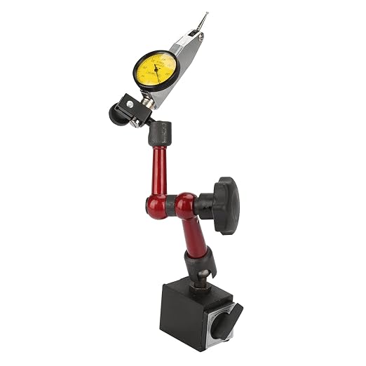 Dial Indicator,Flexible Strong Magnetic Stand Base Holder + Lever Dial Test Indicator for Surface Measuring