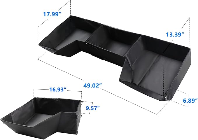 Under Seat Storage Bag Fit for Dodge Ram 1500 Accessories Crew Cab(New Body Style) 2019-2023 2024 2025 2026 Underseat Storage Box Tool Organizer Truck Crew Cab(Black)