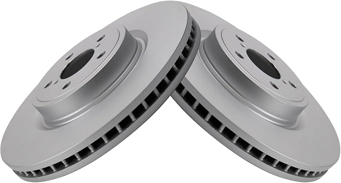 TRQ Front Brake Rotor Set Coated Compatible with 2014-18 Subaru Forester 2.0XT 2010-14 Subaru Outback 3.6R 2010-14 Legacy 3.6R 2010-12 Legacy 2.5GT