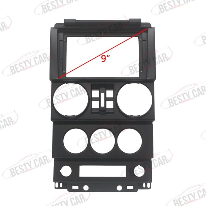 Fits for Jeep Wrangler 2008 2009 2010 4 Doors Car Radio Stereo Fascia Frame Double DIN 9 inch Dash Installation Mounting Kit