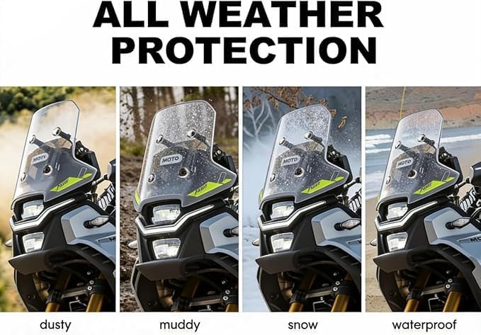 45CM PMMA Higher Windshield Wind Screen Compatible with CFMOTO Ibex 450 2025-2026,4.5MM Thickness,Grey,CFMOTO Ibex 450 Accessories