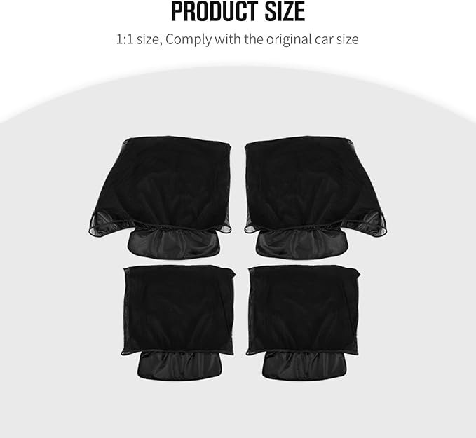 JeCar Front & Rear Window Screen Cover Compatible with Jeep Wrangler JK JL & Gladiator JT 2007-2025