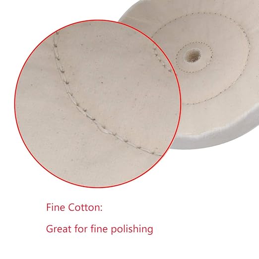 Buffing Polishing Wheel 3-Step Fine Cotton (60 Ply) / Soft Flannel (40 Ply) / High-Grade Cloth (90 Ply) 3/4" Arbor Hole for Wood Lathe Buffing System– 3Pack