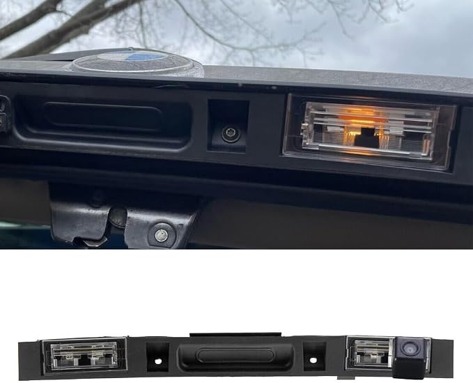 Car Rear View Backup Camera Trunk Handle Vehicle Parking Camera Replacement for BMW X3 E83 E83N M47N2 N46 M54 N52NM57N2 2.5 Six Drive Siab 2003-2010 OEM 51133403611 Waterproof Night Vision