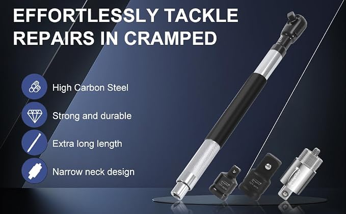 1/2-inch offset extension wrench, a three-in-one manual, electric and pneumatic wrench that can be switched, suitable for use in any narrow spaces,socket wrench.