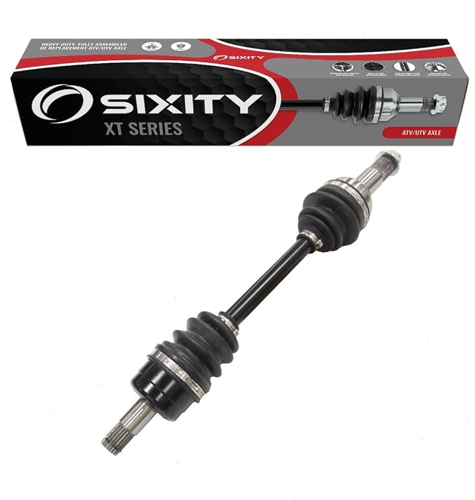 Sixity XT Front Left CV Axle for Yamaha YFM450 Kodiak 450 EPS SE 2007-19 | YFM550 Grizzly FI 4x4 Auto YFM700 YFM700K. Complete axle assembly, 5140 chrome steel