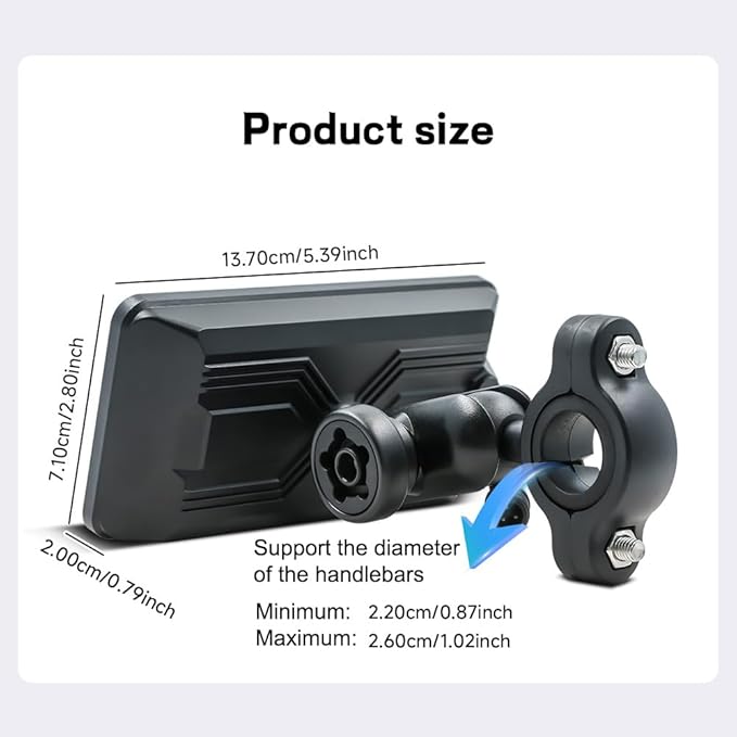 Motorcycle CarPlay Screen with Wireless Apple CarPlay Android Auto,4.7 Inch Waterproof Touch Screen, GPS Navigation for Motorbike Supports GPS Navigation/Mirror Link/Bluetooth Transmission