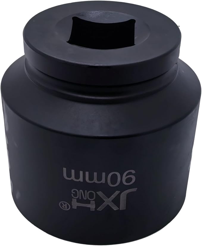 1-1/2" Drive Impact Socket, 6-Point, Heat Treated Cr-Mo Steel – Heavy Duty for Hydraulic Impact Wrench (90mm)