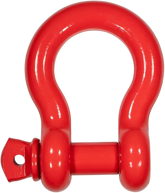 Mytee Products 2 Pack 1-3/4" Anchor Shackle Forged Carbon Steel w/Alloy Screw Pin WLL # 25 Tons (3,00,000 lbs)|Double Rust Protection Heavy Duty D Ring Shackle for Towing, Rigging & Vehicle Recovery