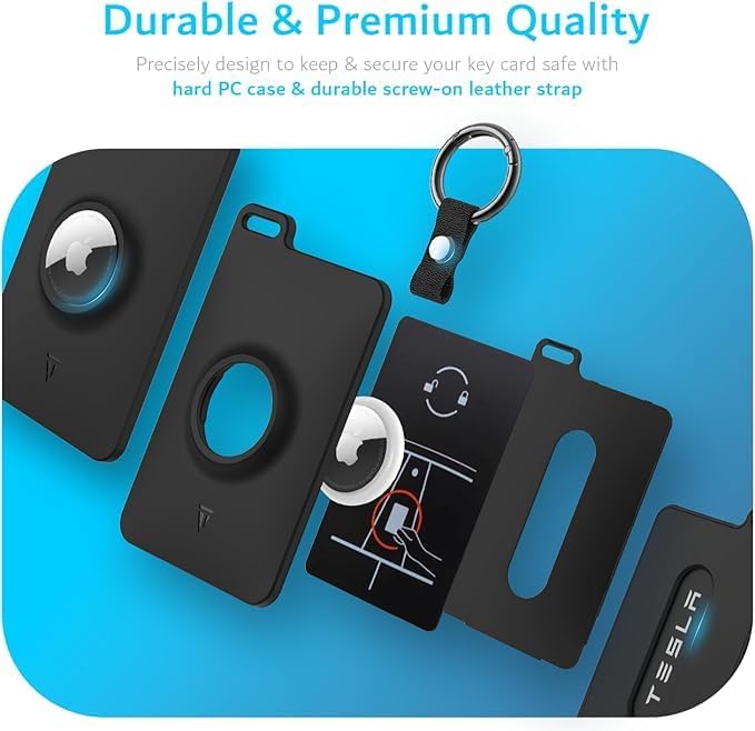 TUDIA Center Console Tray for Tesla Model 3 2025/2024 (Highland) & Model Y 2025/2026 (Juniper) + Tesla Key Card Holder with Air Tag Slot [NOT Compatible with Model 3 2021-2023] Bundle Set