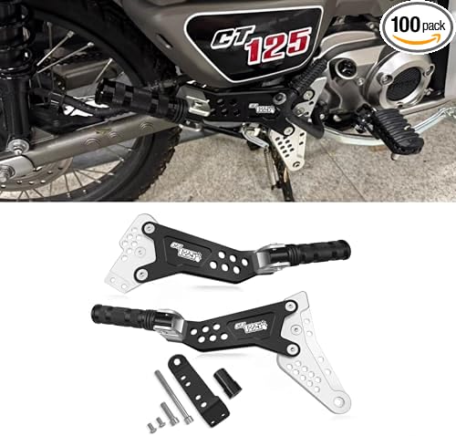 For CT125 2024 Trail125 Trail 125 2026 2025 2024 2023 2022 2021 2020 Motorcycle accessories rear foot pedal passenger foot stand pedal rear passenger footrest foot pegs bracket (silver)