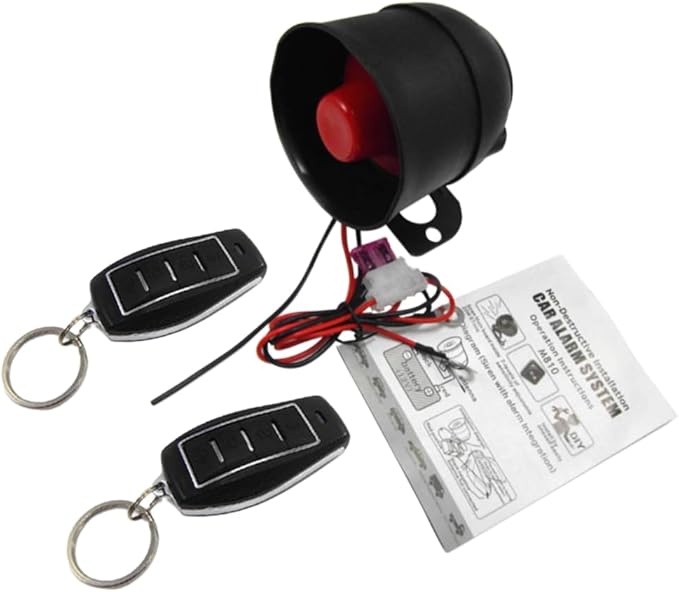 Riloer Universal Remote Control Vibration Auto Alarm Device, Universal Car Alarm Device, Car Alarm Device, Suitable for DC12V Cars