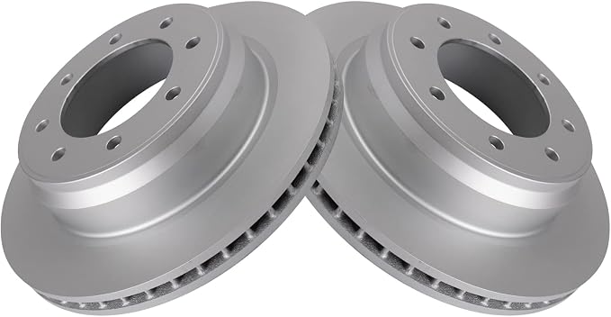 TRQ Rear Brake Rotor Set G Coated Vented Compatible with 2012-2021 Nissan NV1500 NV2500 NV3500