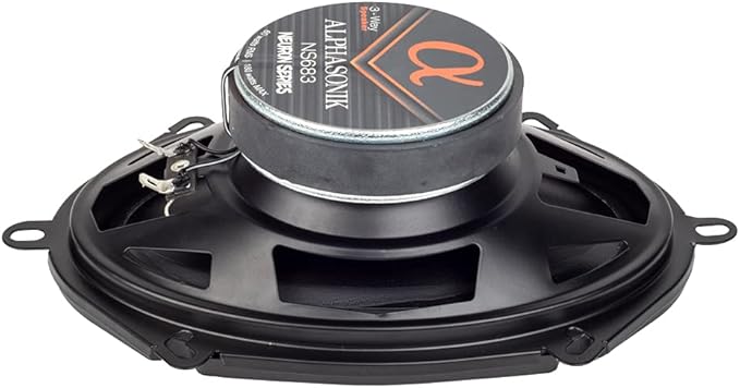 Alphasonik 1 Pair of NS683 Neuron Series 6x8/5x7 (360 Watts Max for The Pair) 180 Watts Max Per Speaker 3-Way Full-Range Car Audio Speaker with PEI Dome Tweeter Polypropylene Cone