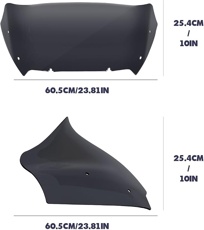 Smoke 10" Wave Windshield Compatible for Harley CVO Road Glide 2024 Wind Shield Windscreen Air Deflector for Harley Davidson Road Glide CVO FLTRXSE 2023-2024 FLTRX FLTRXSTSE 2024