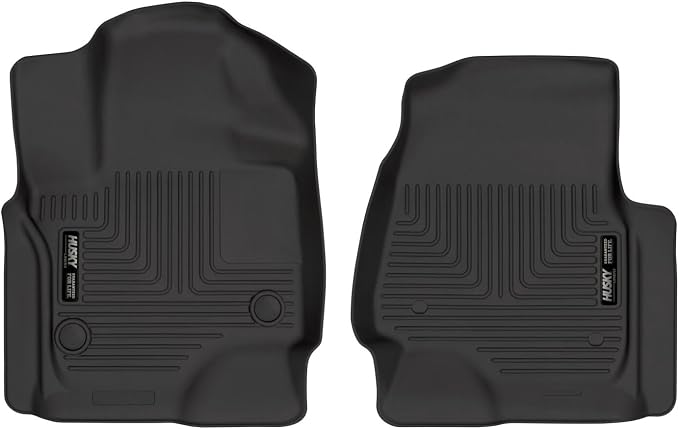 Husky Liners Weatherbeater Floor Mats | Fits 2018-2024 Ford Expedition, 2018-2024 Lincoln Navigator | Front Row, 2-pc Black - 13341