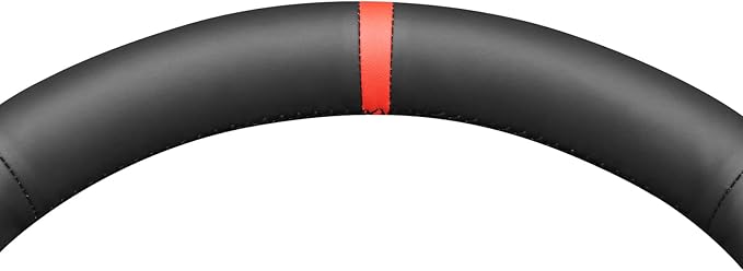 MEWANT Hand Stitch Steering Wheel Cover for BMW 2 Series F22 F23 2014-2020 3 Series F30 F34 2012-2018 4 Series F32 F33 F36 2014-2020 DIY Black Microfiber Leather Interior Accessories
