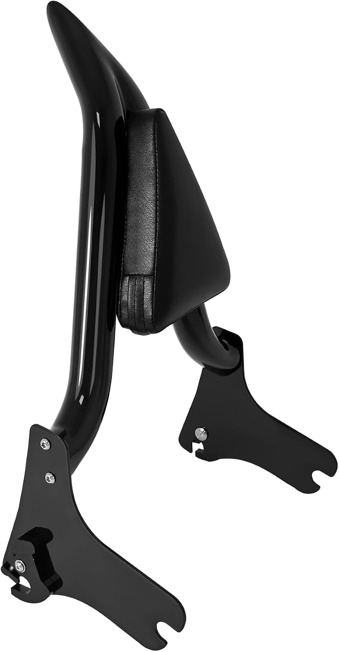 Black Detachable 1.5" Sissy Bar Passenger Backrest Rear Pad for Harley Davidson Touring 97-08 Road King Electra Glide Street Glide Back Rest FLHR FLHX FLHT FLTR [20" Tall]