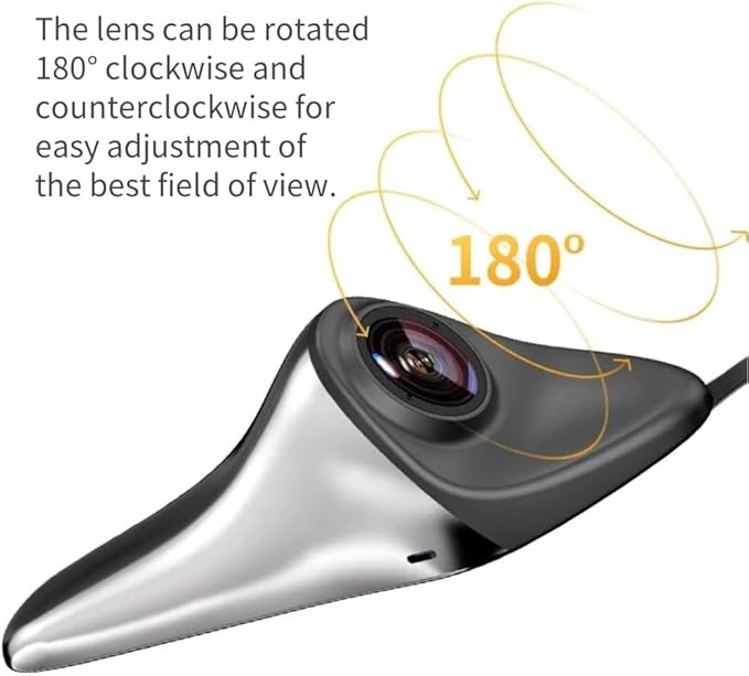 Blind Spot System for Any Car, HD Side View Security Camera, Electronic Blind Spot Rearview Mirror Camera with Rotatable Lens, 120 Wide Angle View, Paste Installation, AHD 720/1080P (1, Silver)